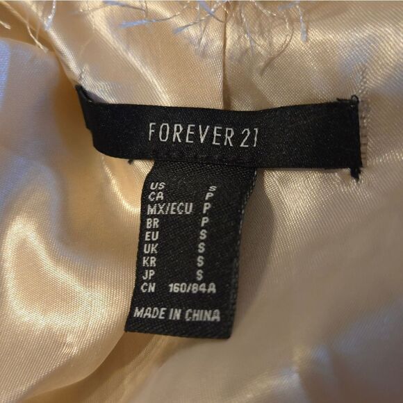 Forever 21 Cream Hippie Fuzzy Coat - Picture 6 of 7